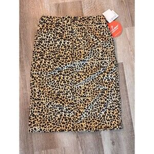 Cookman Chef Women’s Leopard Bakers Skirt Cotton Large NWT